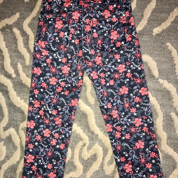 Girls OshKosh Floral Print Jeans & L/S Knit Top - Picture 4 of 8